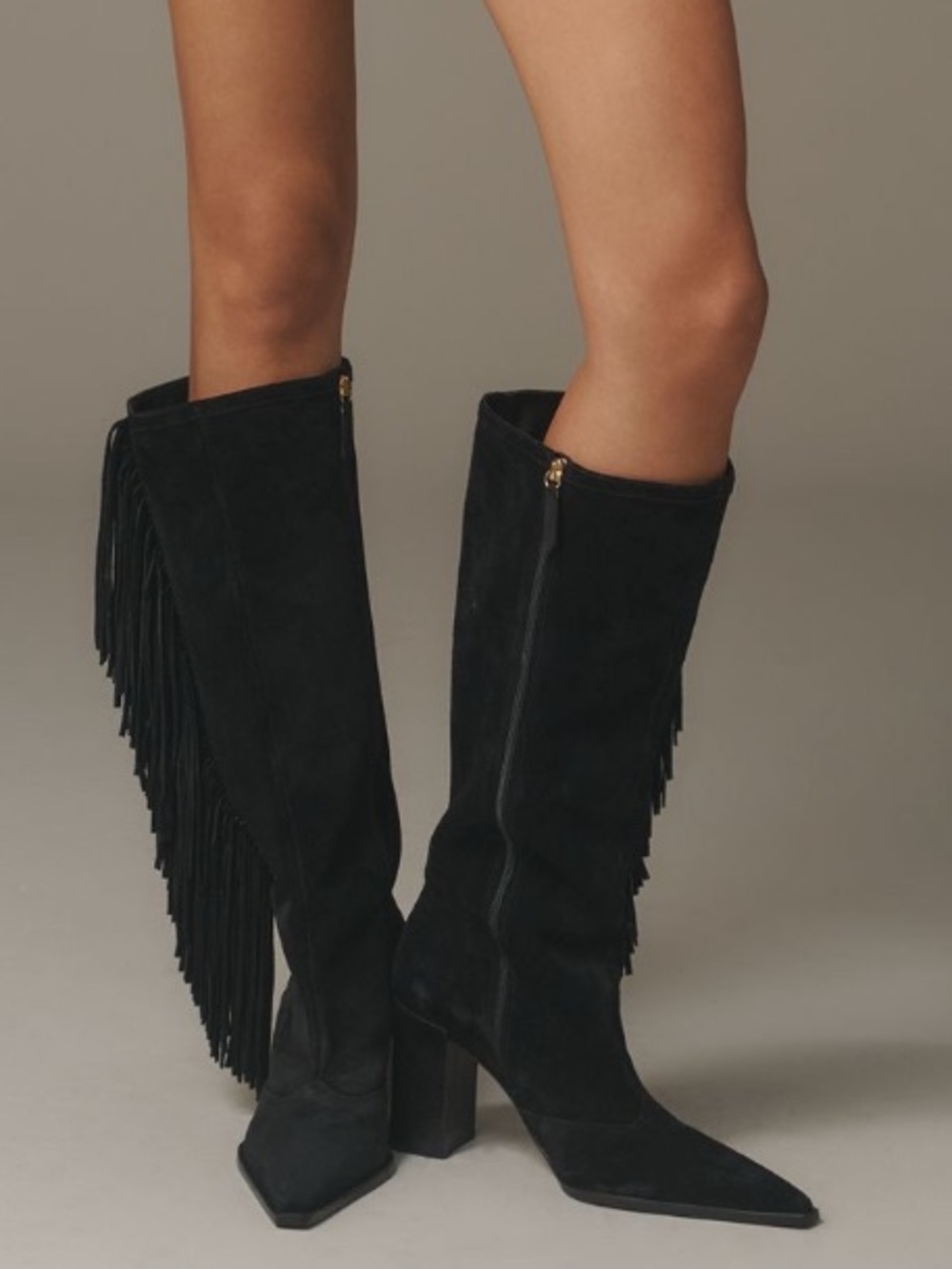 Nwt shutz anthropologie raffaela western fringe boot